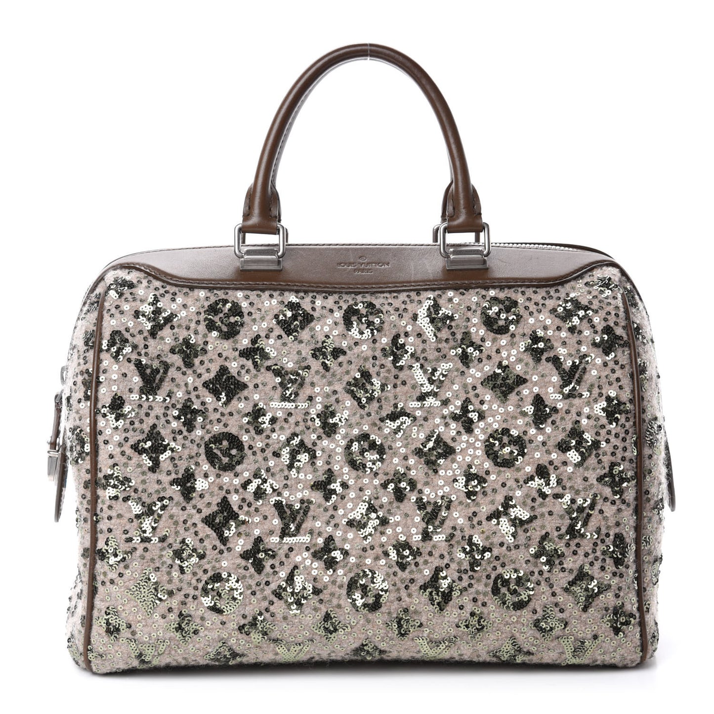 Sequin Monogram Sunshine Express Speedy Kaki
