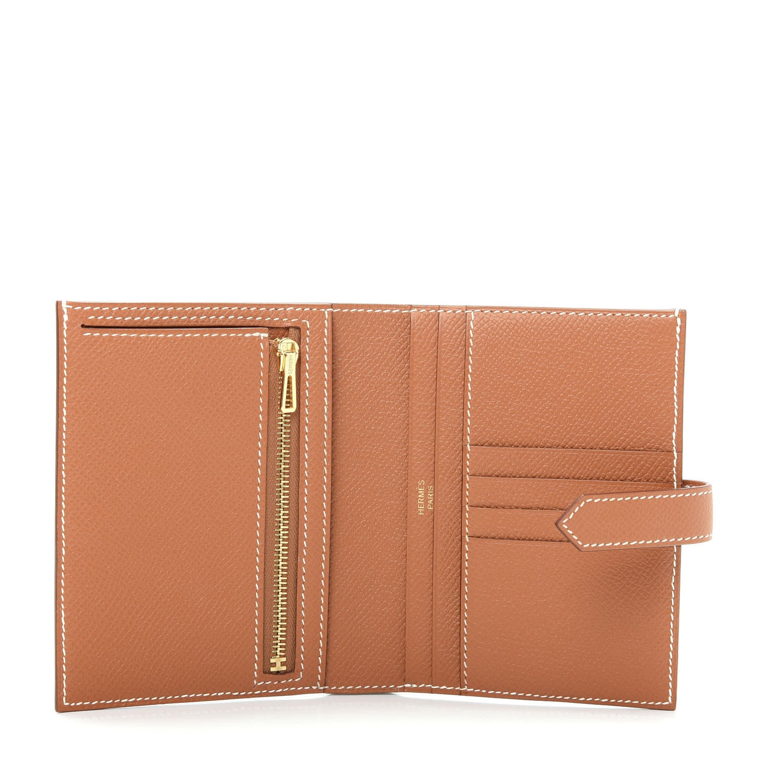 Hermes Epsom Bearn Compact Wallet Gold 5 of 7