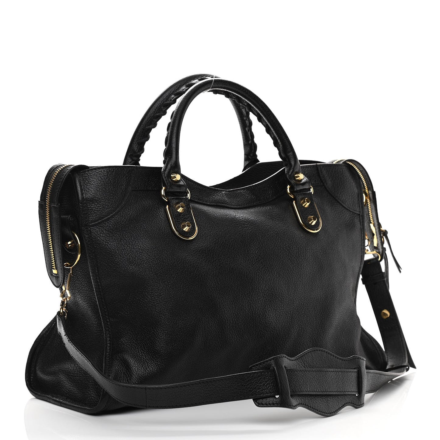 Chevre Gold Metallic Edge Hardware City Black