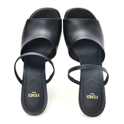Fendi Calfskin Fendi First 95mm Slide Sandals 38 Black 2 of 9