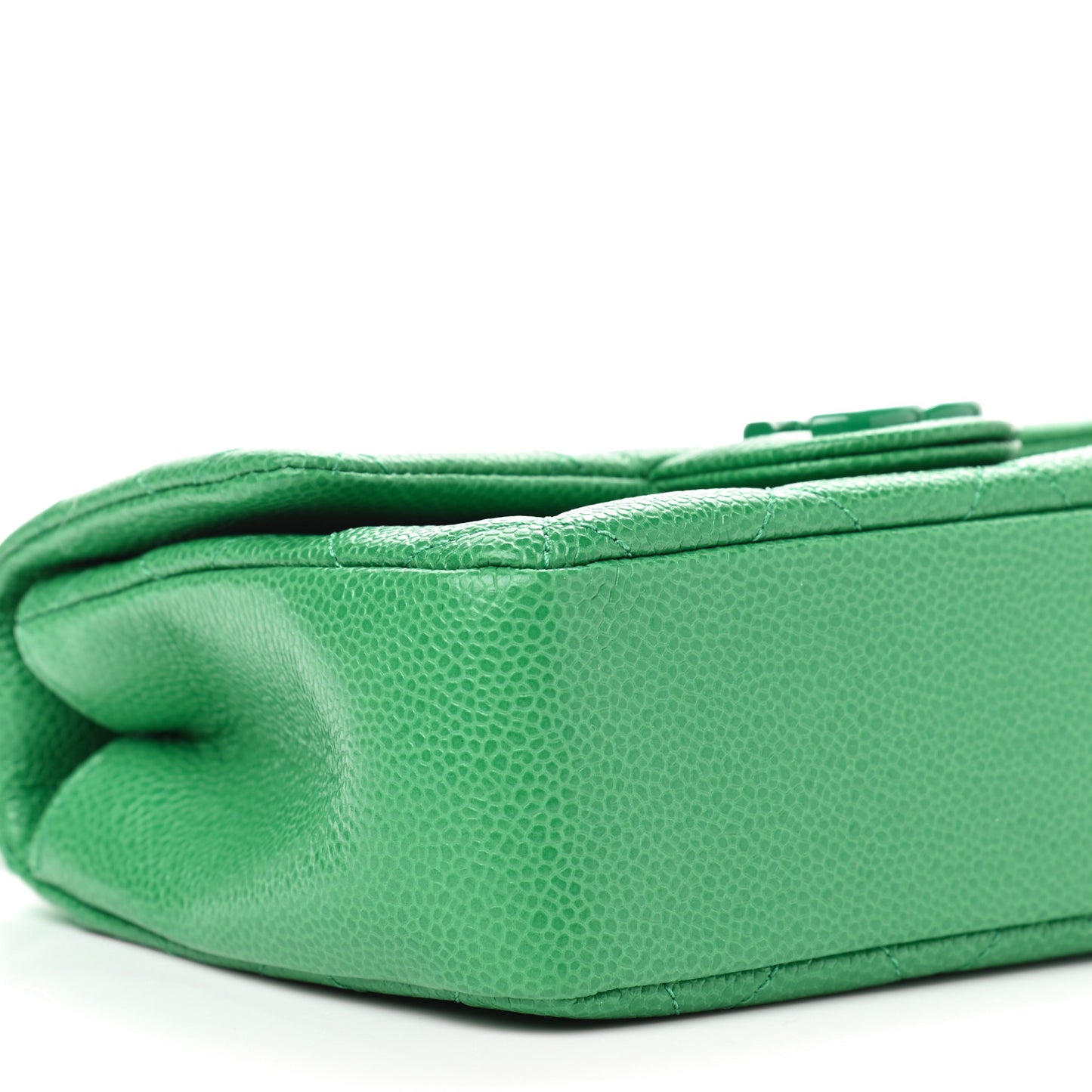 Caviar Quilted Mini Incognito Square Flap Green