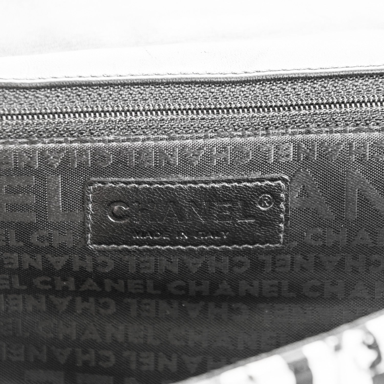 Chanel Silk Lambskin Coco Mademoiselle Scarf Flap Bag White Black 6 of 7