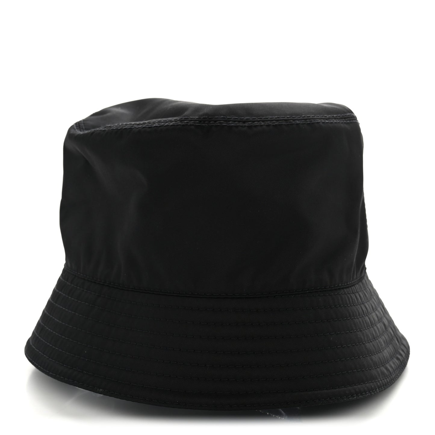 Re-Nylon Metal Triangle Logo Womens Bucket Hat L Black
