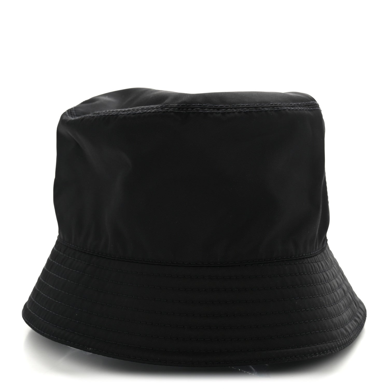 Prada Re-Nylon Metal Triangle Logo Womens Bucket Hat L Black 4 of 7