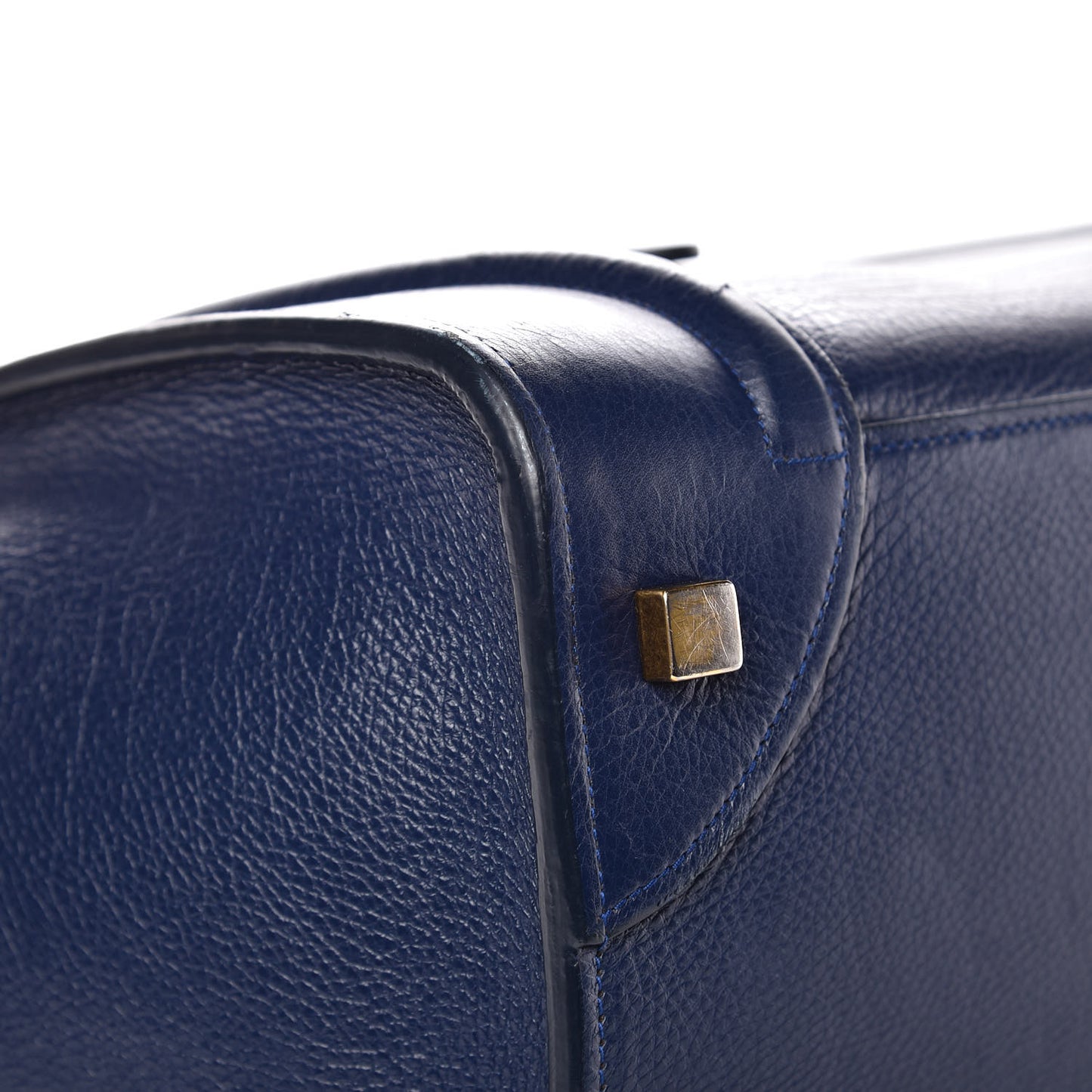 Drummed Calfskin Mini Luggage Ink