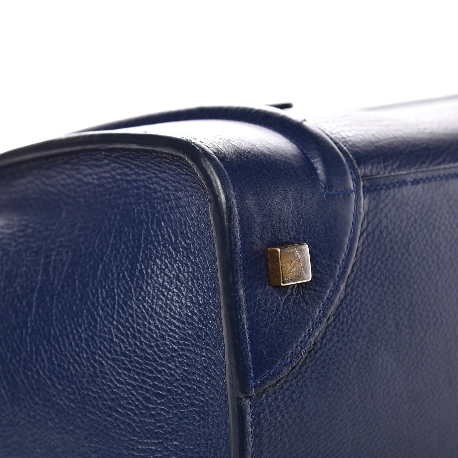 Celine Drummed Calfskin Mini Luggage Ink 10 of 14