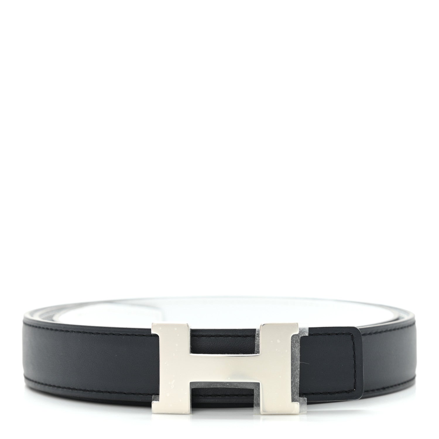 Hermes Swift Epsom 24mm Mini Constance H Belt 90 Bleu Indigo White 1 of 6