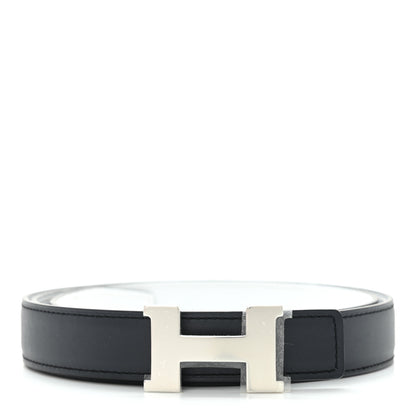 Hermes Swift Epsom 24mm Mini Constance H Belt 90 Bleu Indigo White 1 of 6