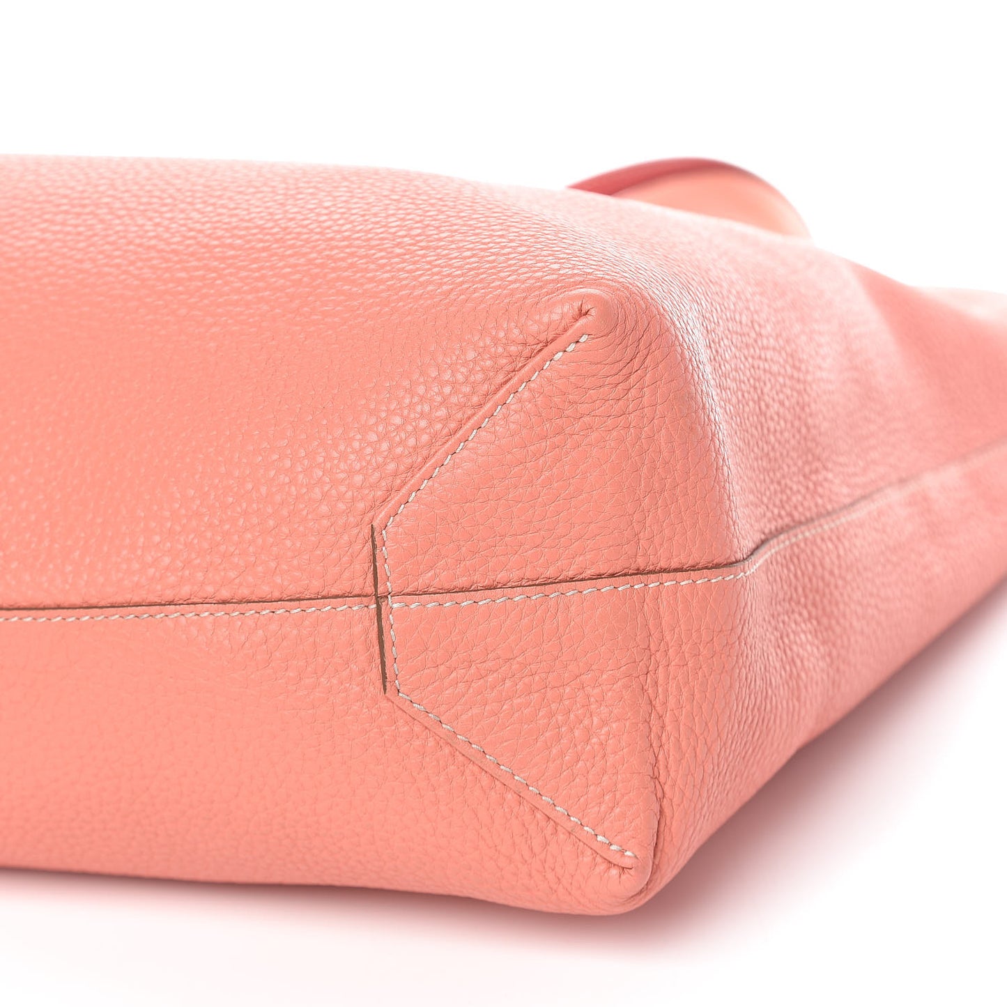 Taurillon Clemence Double Sens Reversible Tote 36 Rouge Casaque Crevette