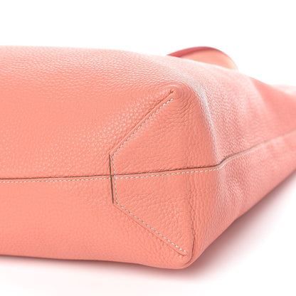 Hermes Taurillon Clemence Double Sens Reversible Tote 36 Rouge Casaque Crevette 13 of 14