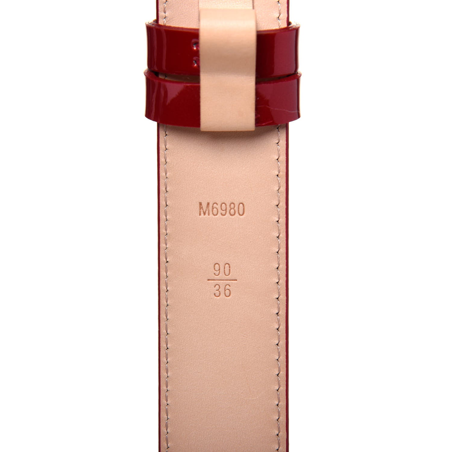 Louis Vuitton Vernis Ceinture 30mm Belt 90 36 Rouge 3 of 9