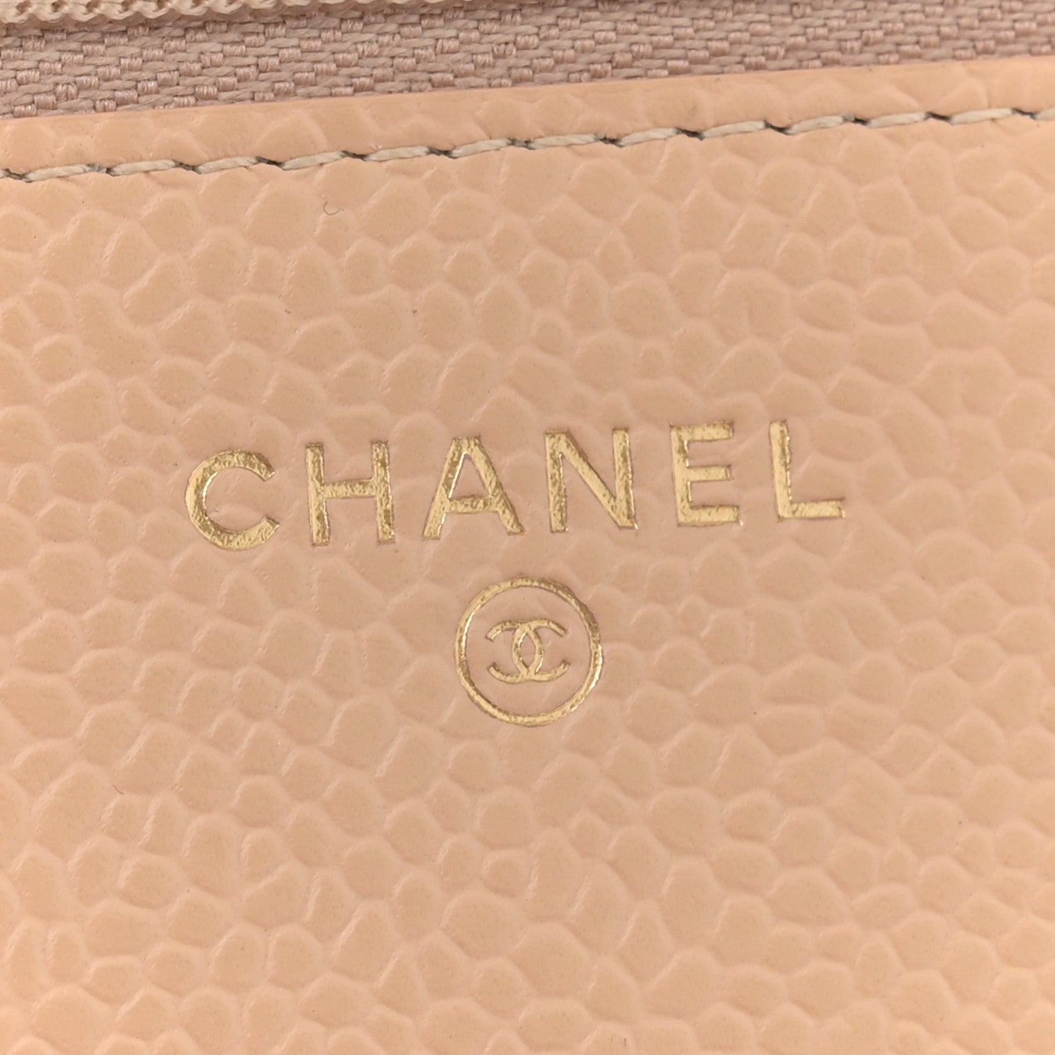 Chanel Caviar Quilted Wallet on Chain WOC Beige 6 of 12