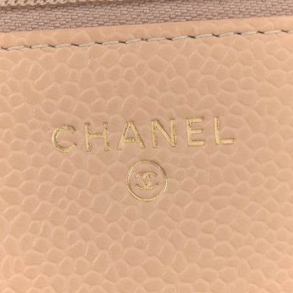 Chanel Caviar Quilted Wallet on Chain WOC Beige 6 of 12