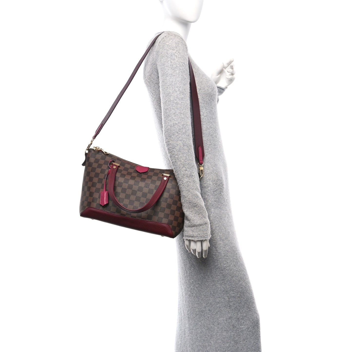 Damier Ebene Cuir Taurillon Hyde Park Fuchsia