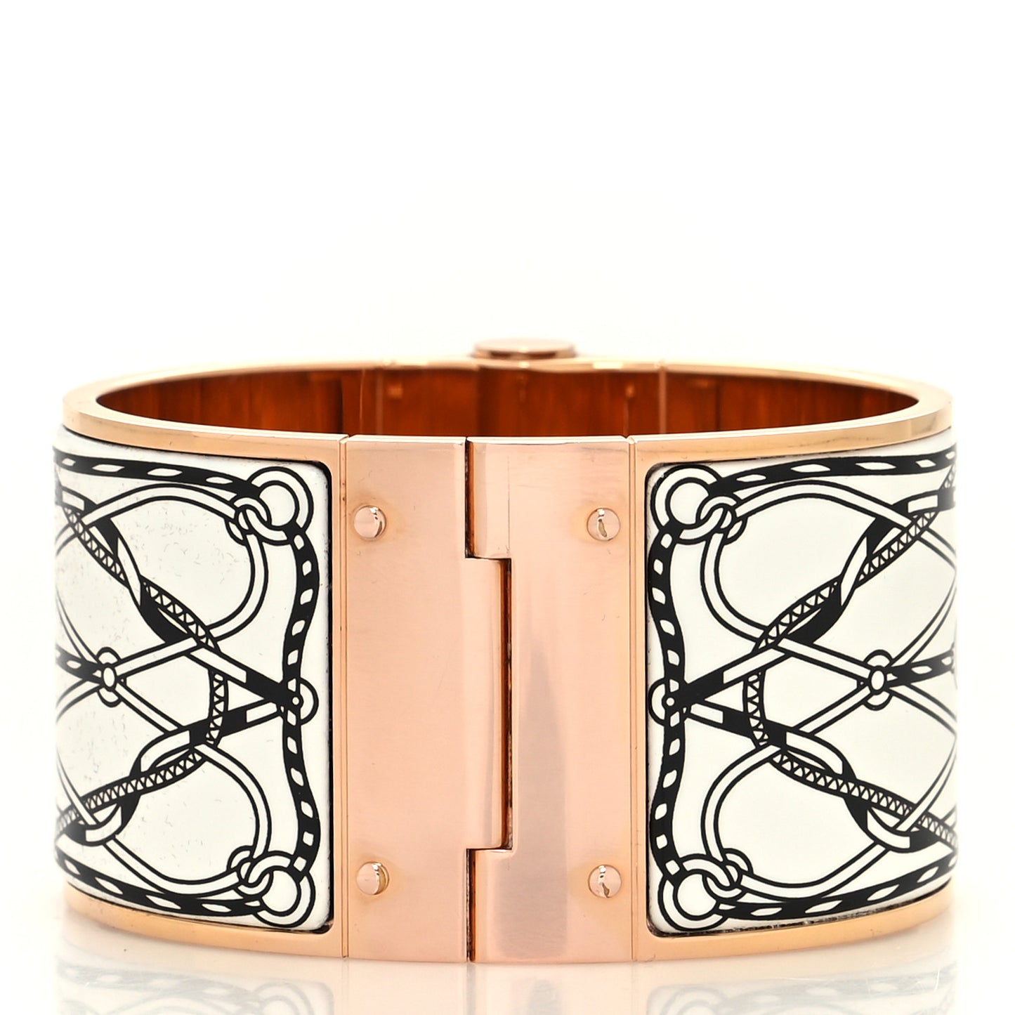 Enamel Printed Extra Wide Hinged Bracelet