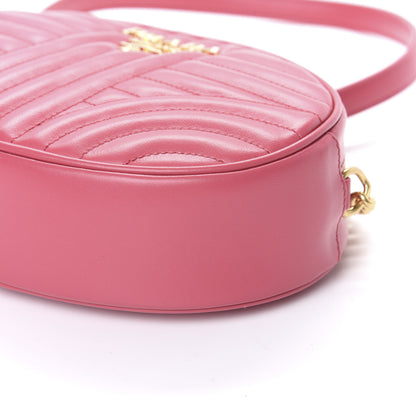 Prada Soft Calfskin Impunture Diagramme Chain Crossbody Peonia 8 of 8
