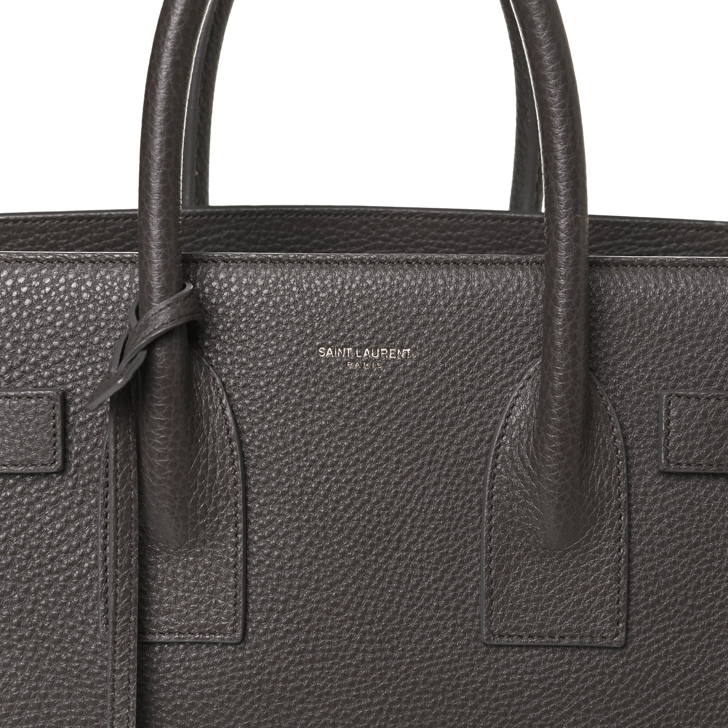 Saint Laurent Grained Calfskin Small Sac De Jour Charcoal 15 of 17