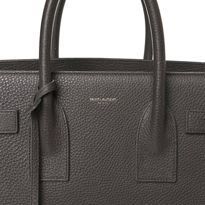 Saint Laurent Grained Calfskin Small Sac De Jour Charcoal 15 of 17