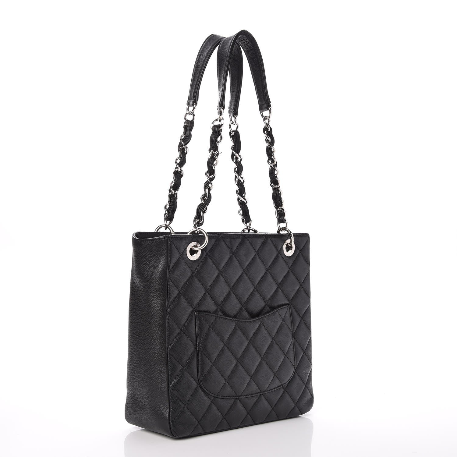 Chanel Caviar Quilted Petit Shopping Tote PST Black 3 of 8