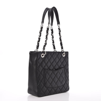 Chanel Caviar Quilted Petit Shopping Tote PST Black 3 of 8