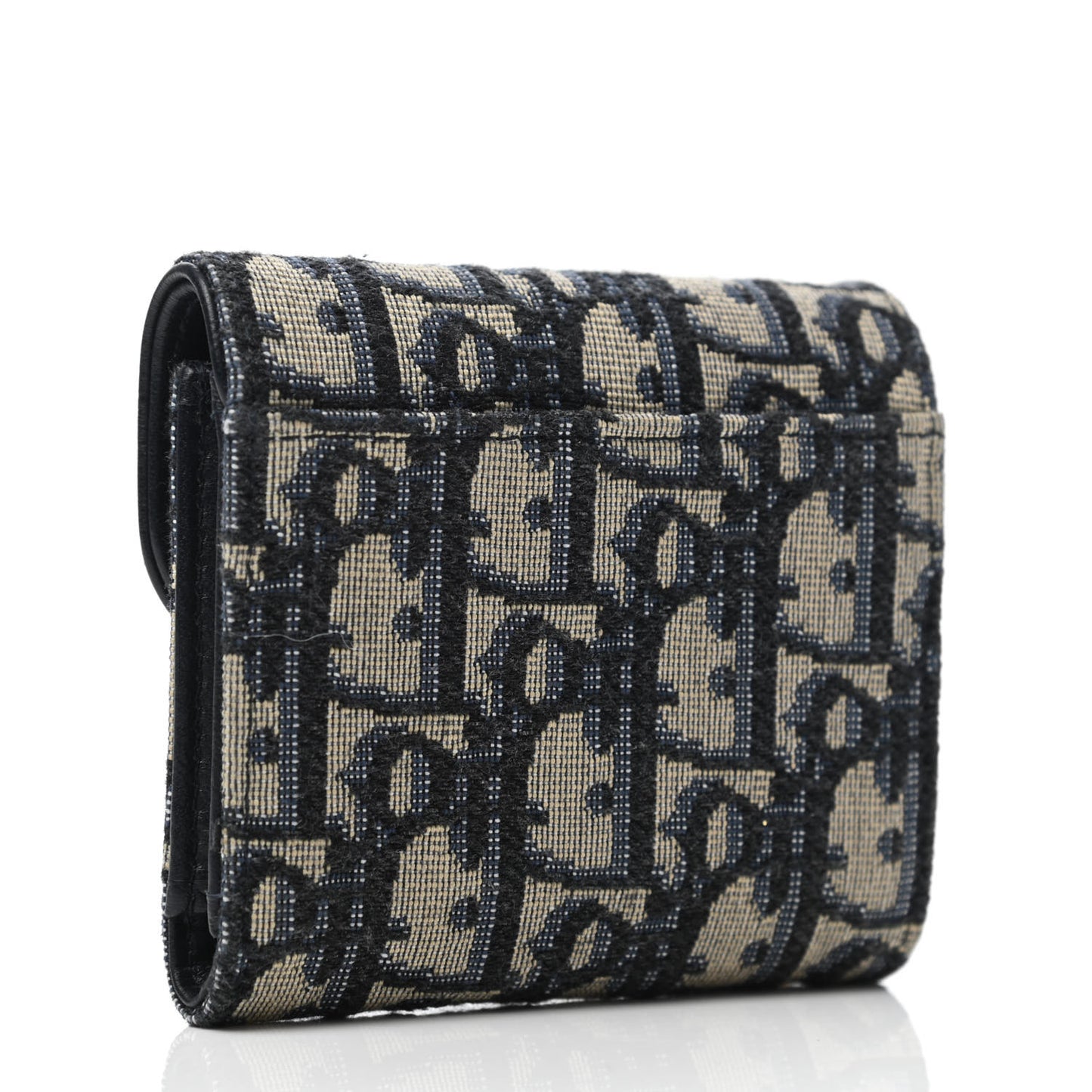 Oblique Saddle Lotus Wallet Blue