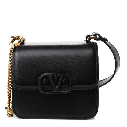 Valentino Garavani Smooth Calfskin Micro VSling Shoulder Bag Black 1 of 10
