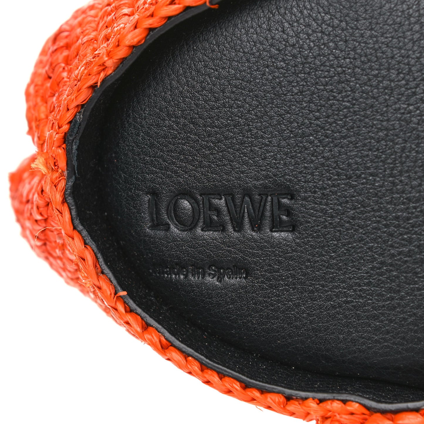 Raffia Mini Bunny Crossbody Bag Orange