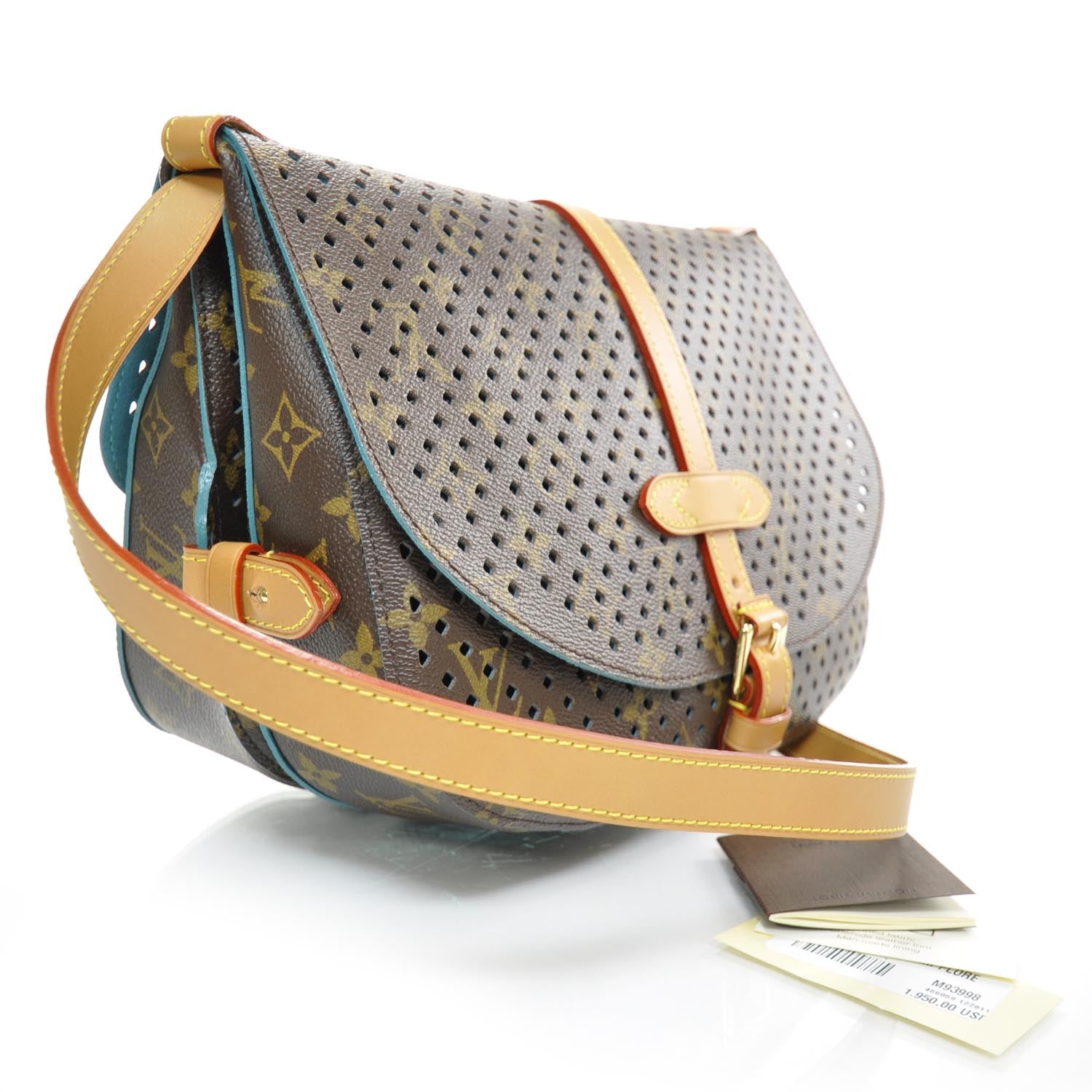 Louis Vuitton Monogram SC Flore Saumur Teal 2 of 8