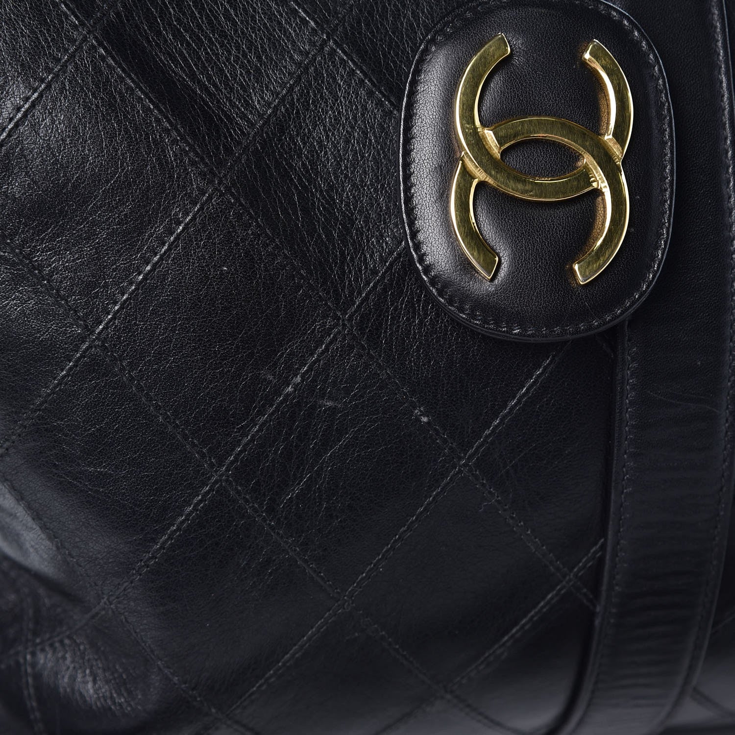 Chanel Calfskin Stitched Duffel Bag Black 14 of 14