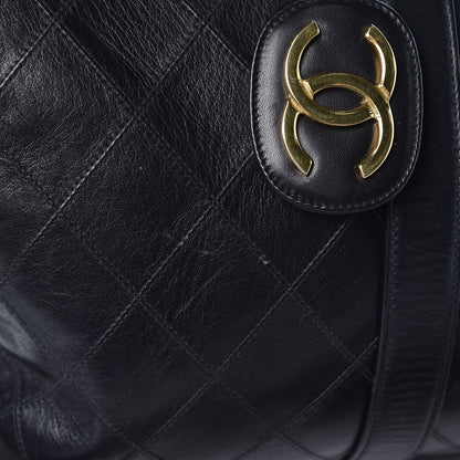 Chanel Calfskin Stitched Duffel Bag Black 14 of 14