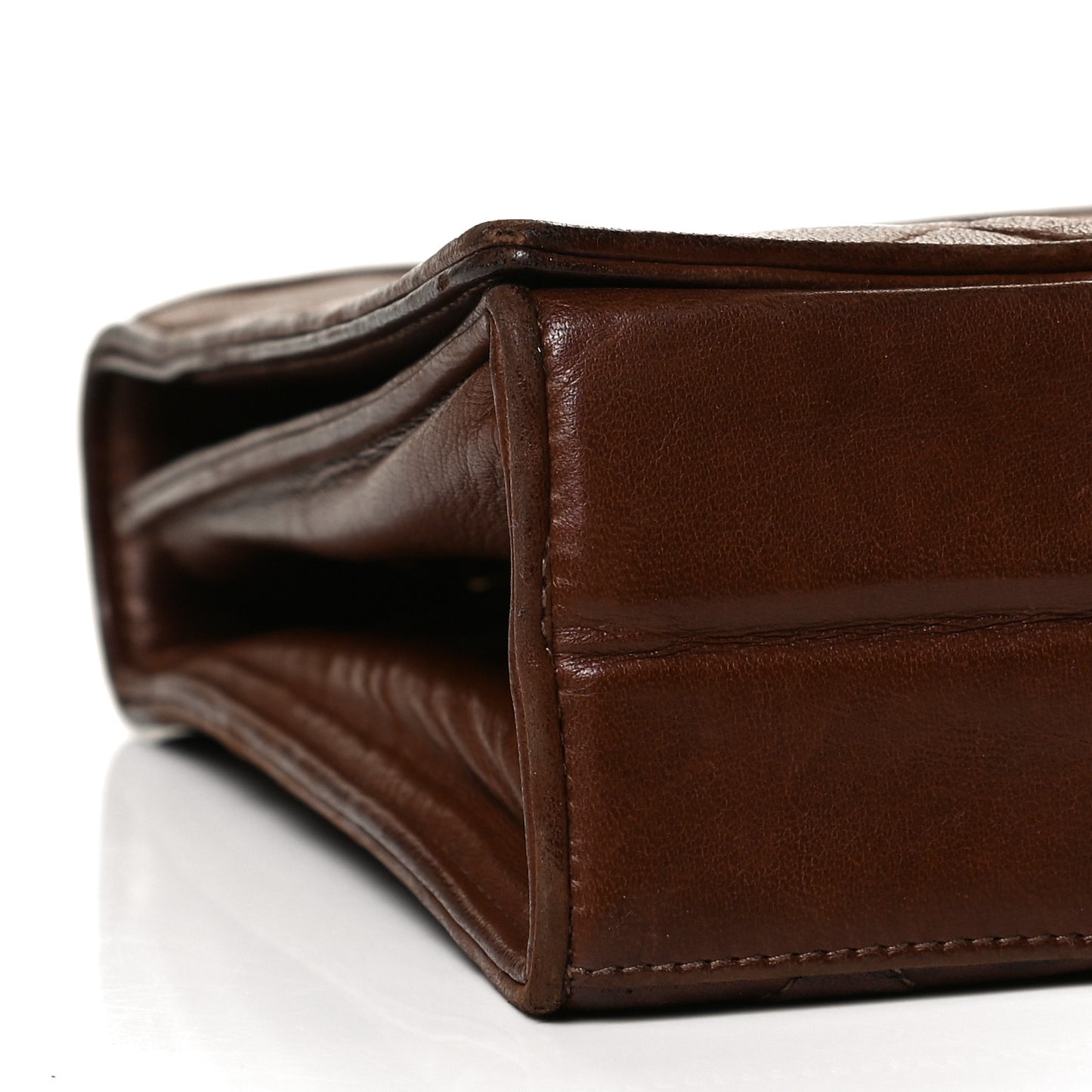Lambskin Quilted Small CC Single Flap Bag Brown