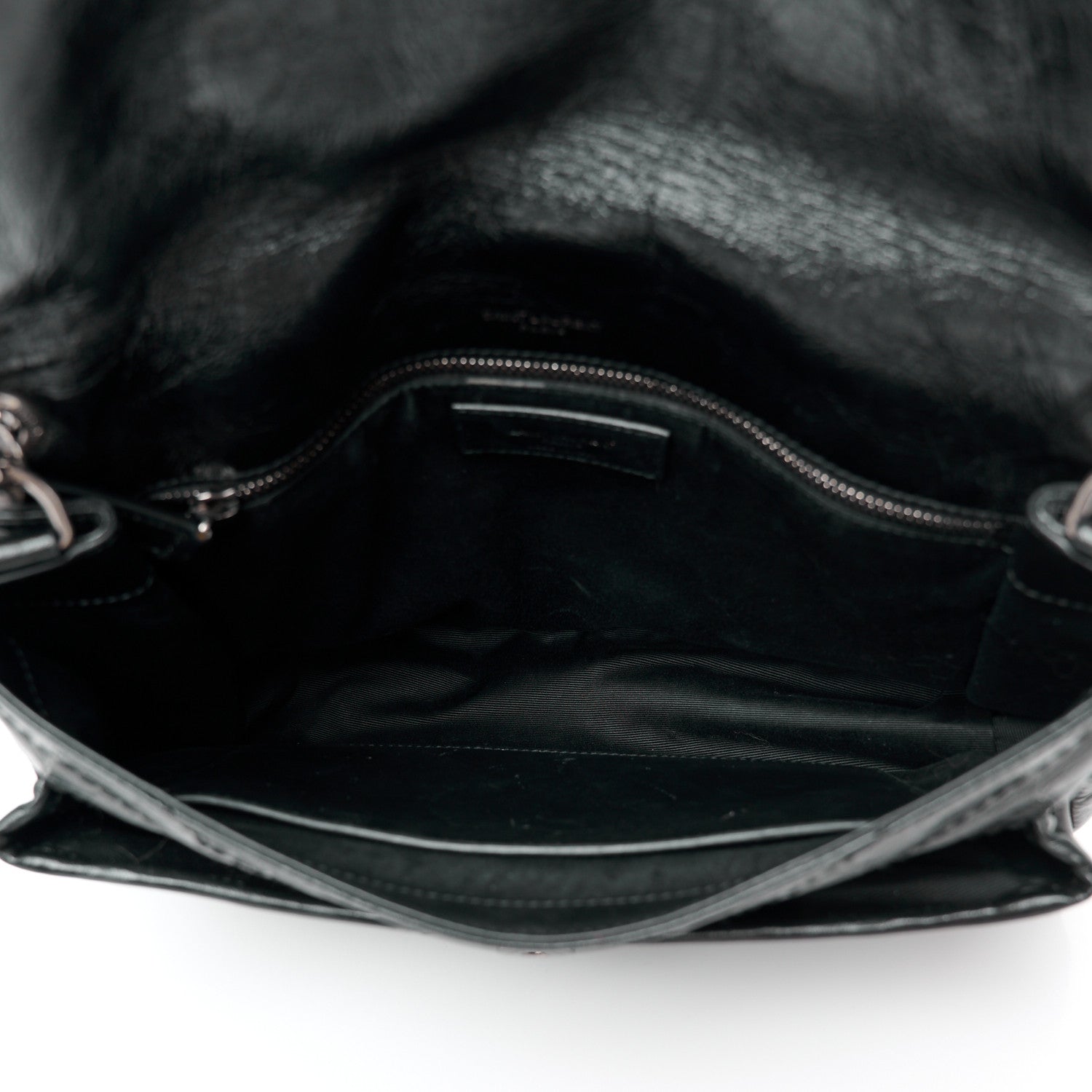 Saint Laurent Crinkled Calfskin Matelasse Monogram Medium Niki Chain Satchel Black 5 of 11