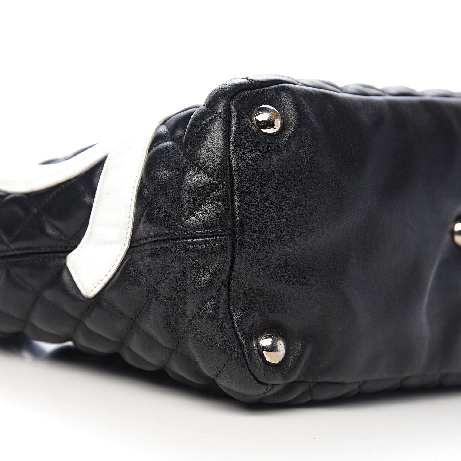 Chanel Calfskin Quilted Large Cambon Tote Black White 8 of 11
