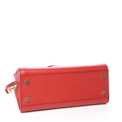 Saint Laurent Calfskin Small Monogram Cabas Lipstick Red 4 of 10