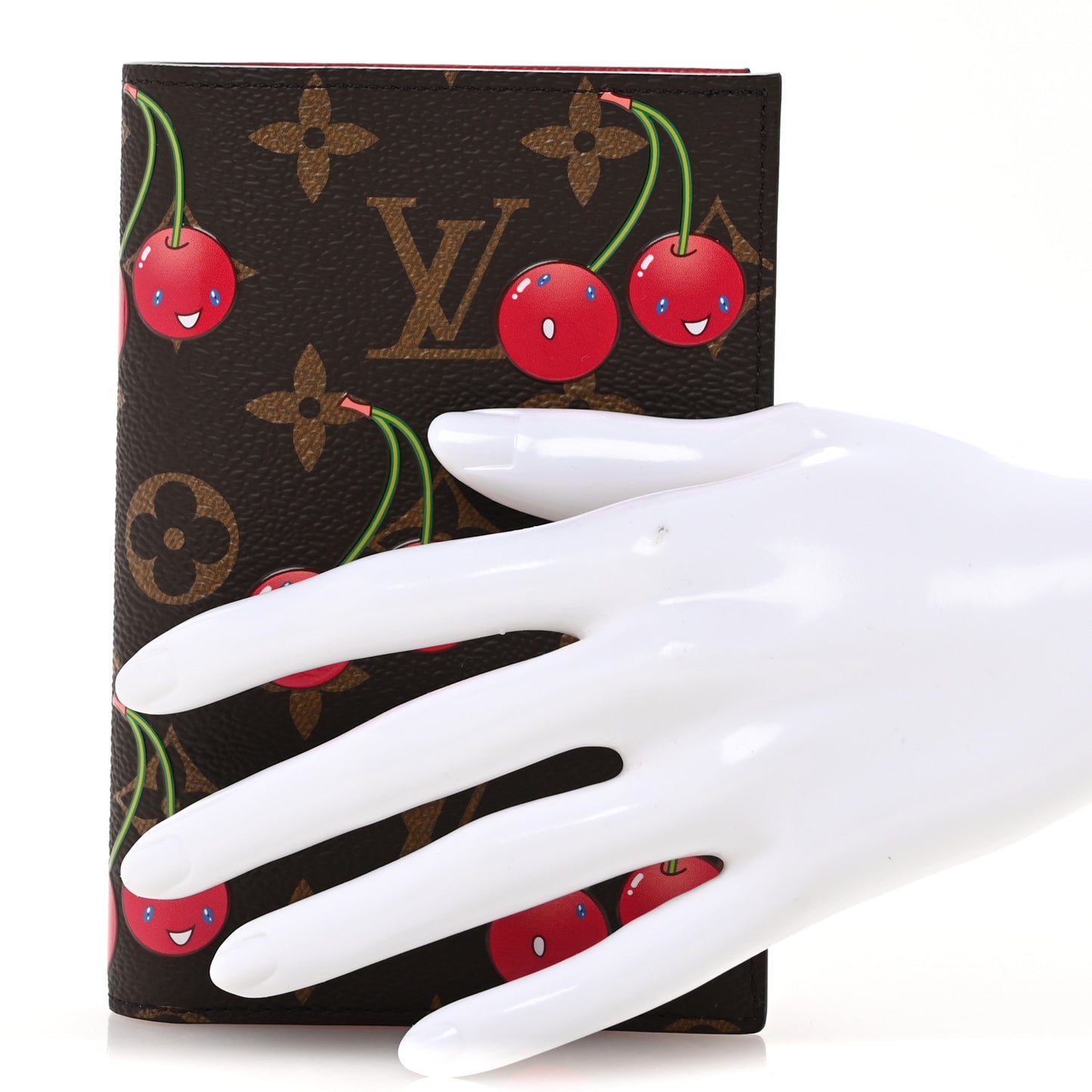LV X TM Monogram Cerises Passport Cover