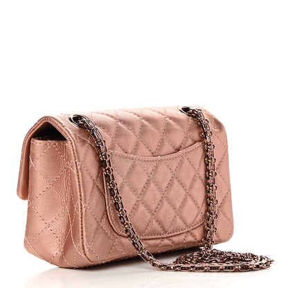 Chanel Metallic Grained Calfskin Quilted 2.55 Reissue Mini Flap Copper Pink 3 of 10