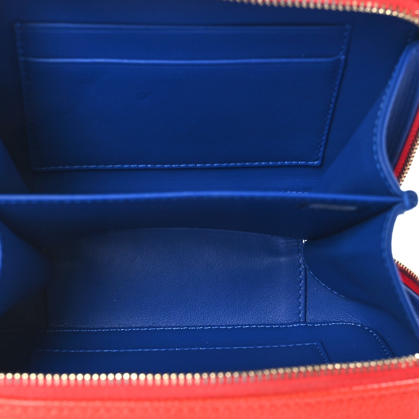 Caviar Quilted Filigree Vanity Clutch With Chain Blue White Red