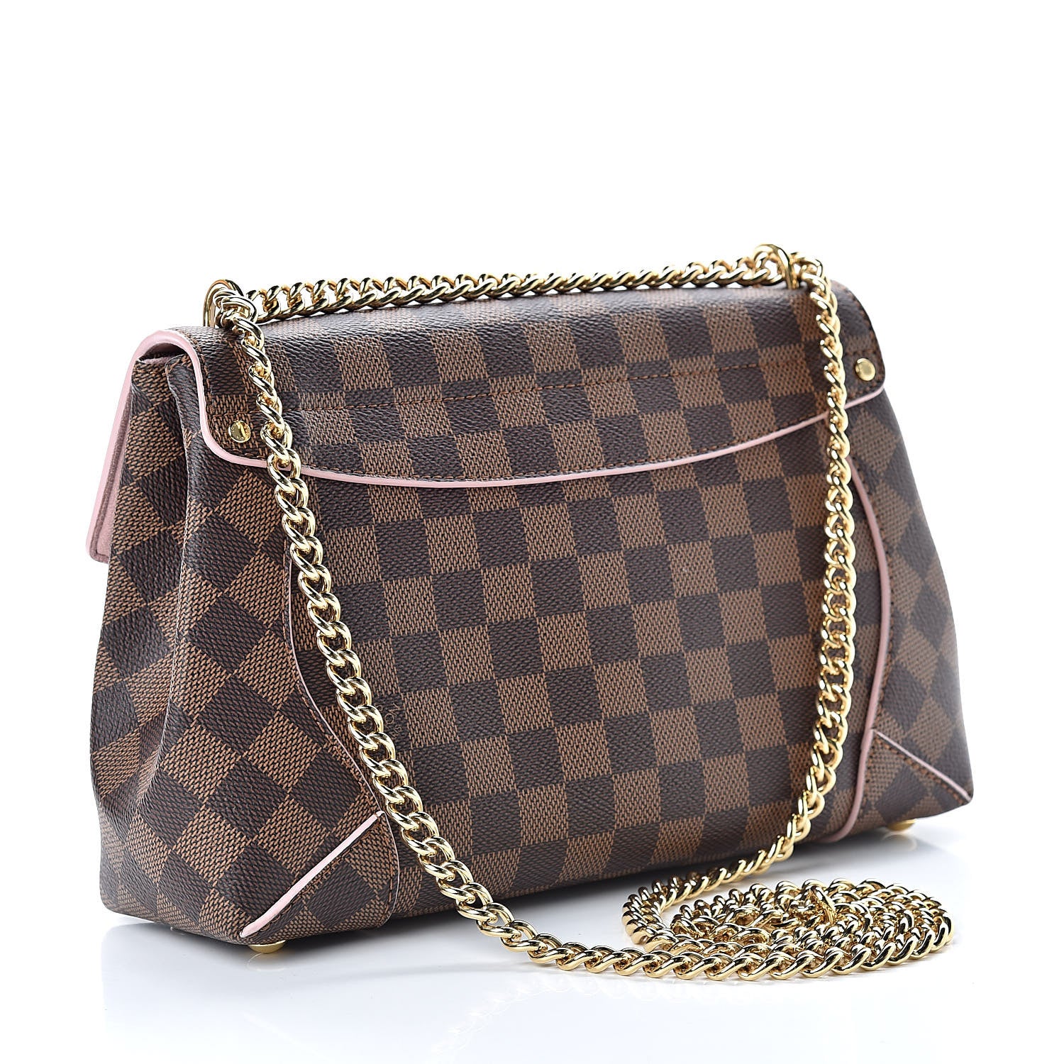 Louis Vuitton Damier Ebene Caissa Clutch Rose Ballerine 3 of 12