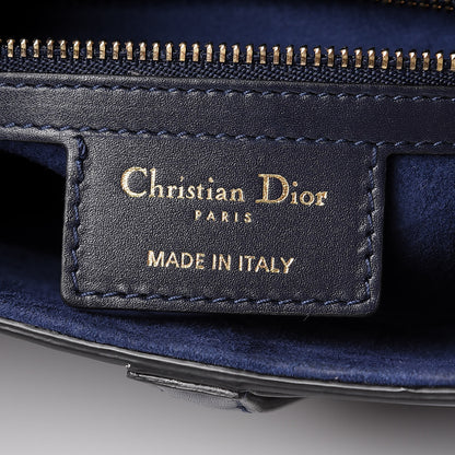 Christian Dior Calfskin Saddle Bag Indigo Blue 6 of 9