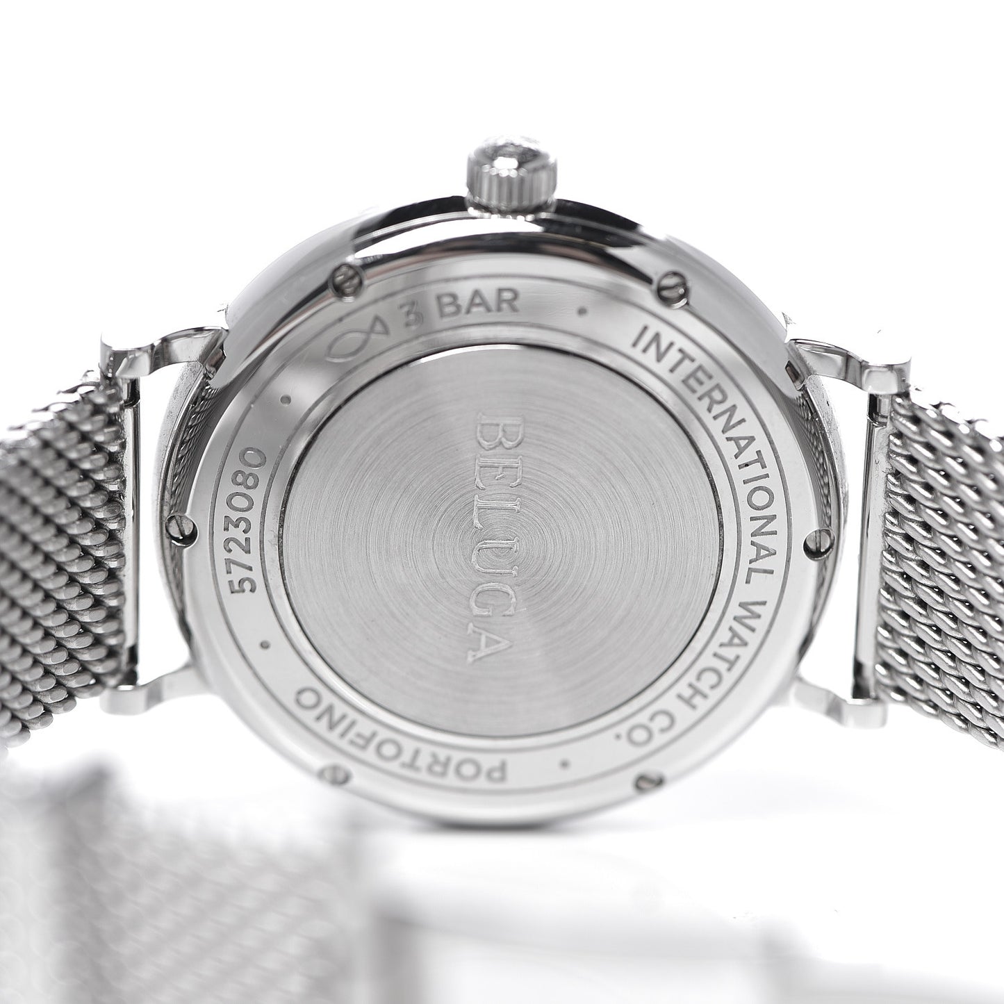 Stainless Steel Diamond 37mm Portofino Automatic Watch Grey IW458110
