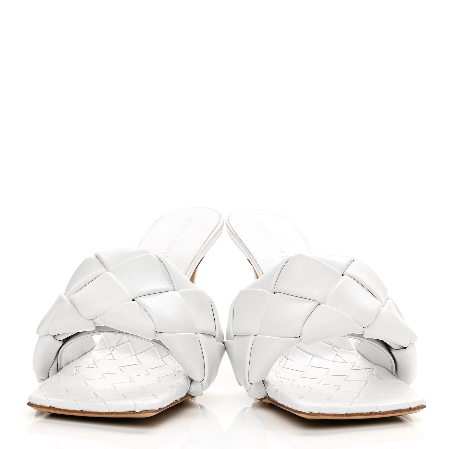 Bottega Veneta Nappa Maxi Intrecciato Lido Mule Sandals 40.5 Optic White 2 of 8