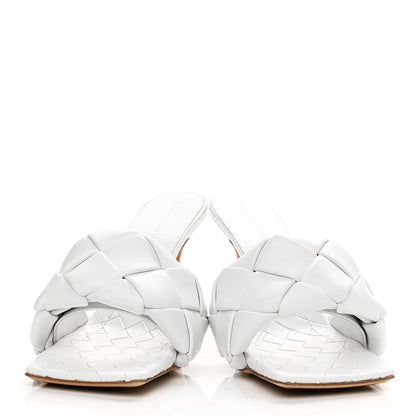 Bottega Veneta Nappa Maxi Intrecciato Lido Mule Sandals 40.5 Optic White 2 of 8