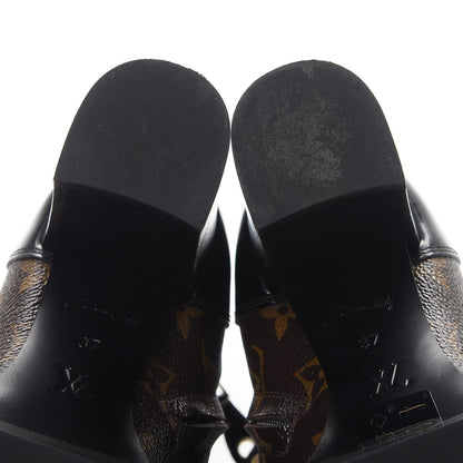 Louis Vuitton Patent Calfskin Monogram Star Trail Ankle Boots 37 Black 6 of 9
