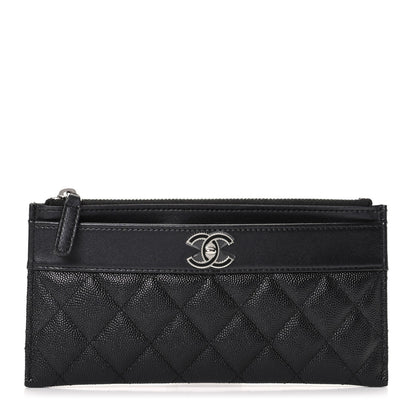 Chanel Caviar Quilted Mademoiselle Vintage Zip Pouch Black 1 of 8