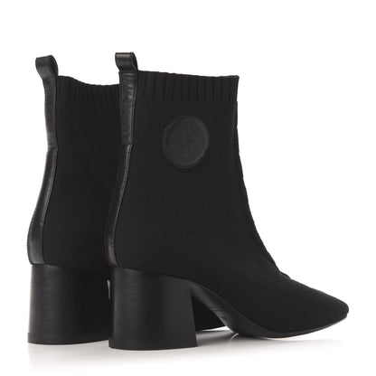 Hermes Knit Calfskin Volver Ankle Boots 36.5.5 Black 4 of 7