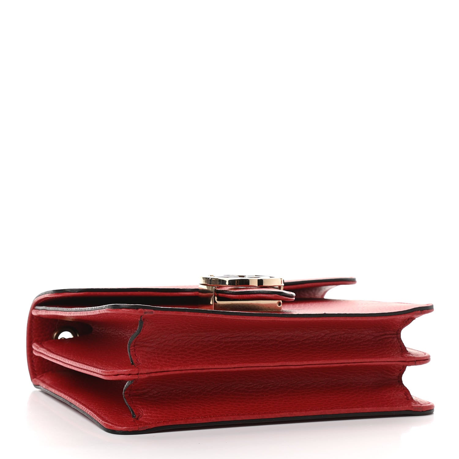 Gucci Dollar Calfskin Small Interlocking G Shoulder Bag Red 4 of 11