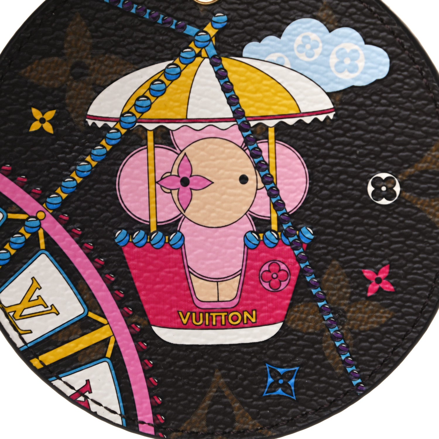 Louis Vuitton Monogram 2020 Christmas Animation Big Wheel Bag Charm Key Ring Rose Ballerine 11 of 13