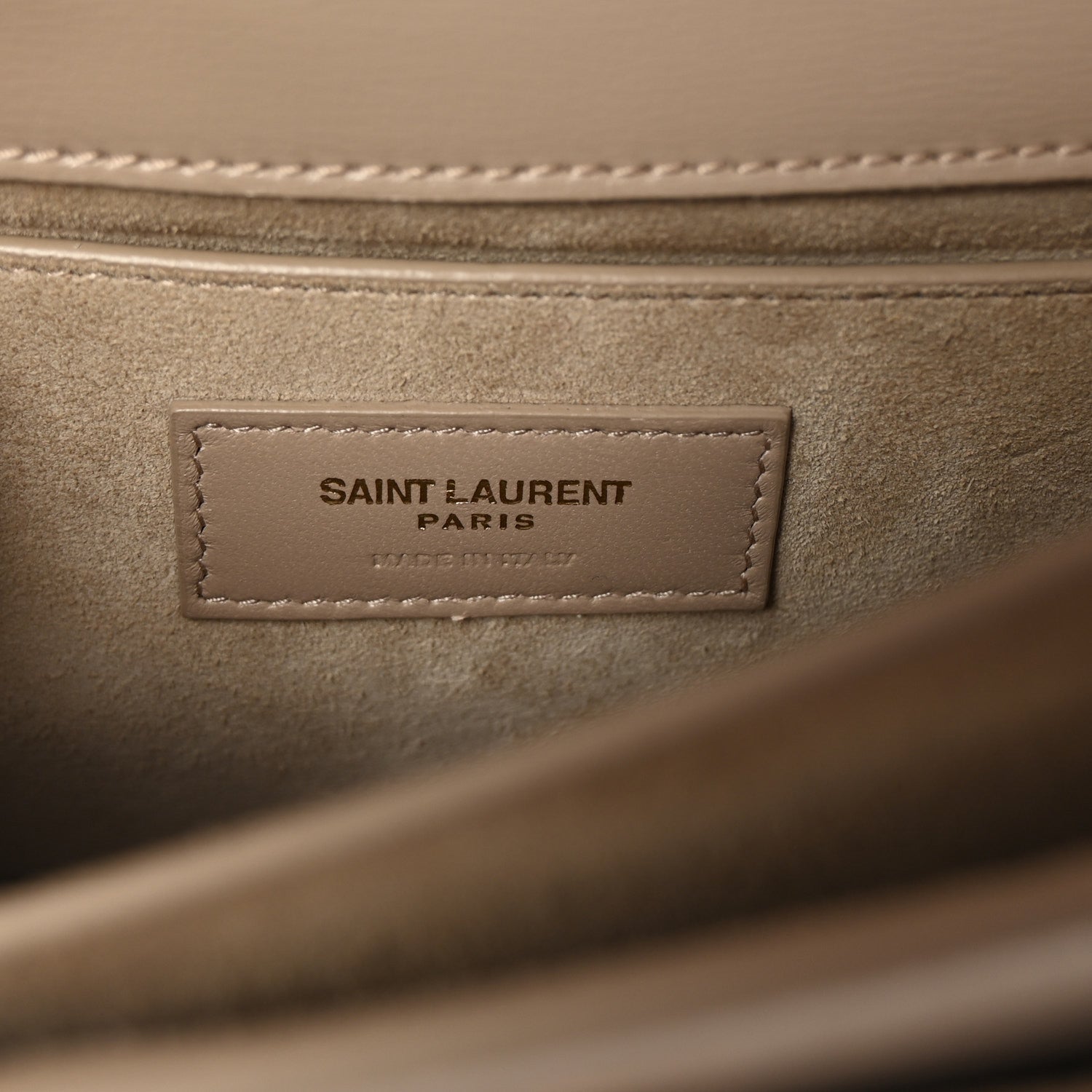 Saint Laurent Calfskin Medium Monogram Sunset Dark Beige 6 of 10