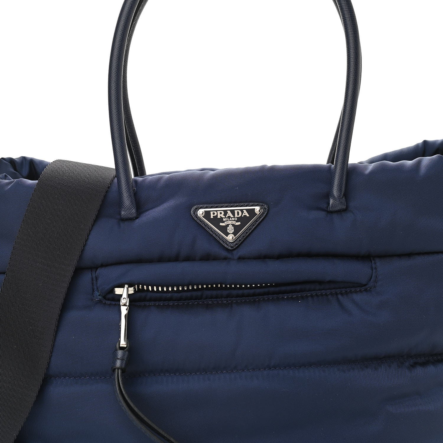 Prada Tessuto Nylon Bomber Tote Baltico 7 of 9