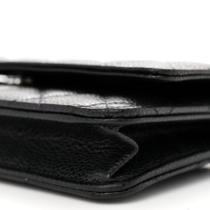 Chanel Caviar Quilted Wallet on Chain WOC Black 11 of 12